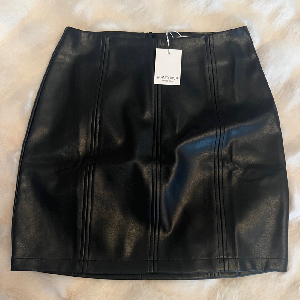 Faux Leather Skirt
